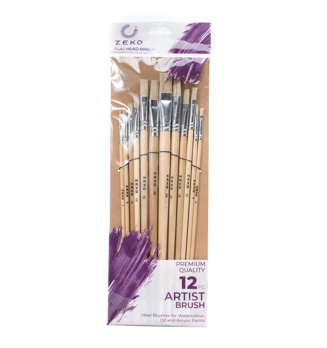 ZEKO Precision Flat Head Artistic Brush