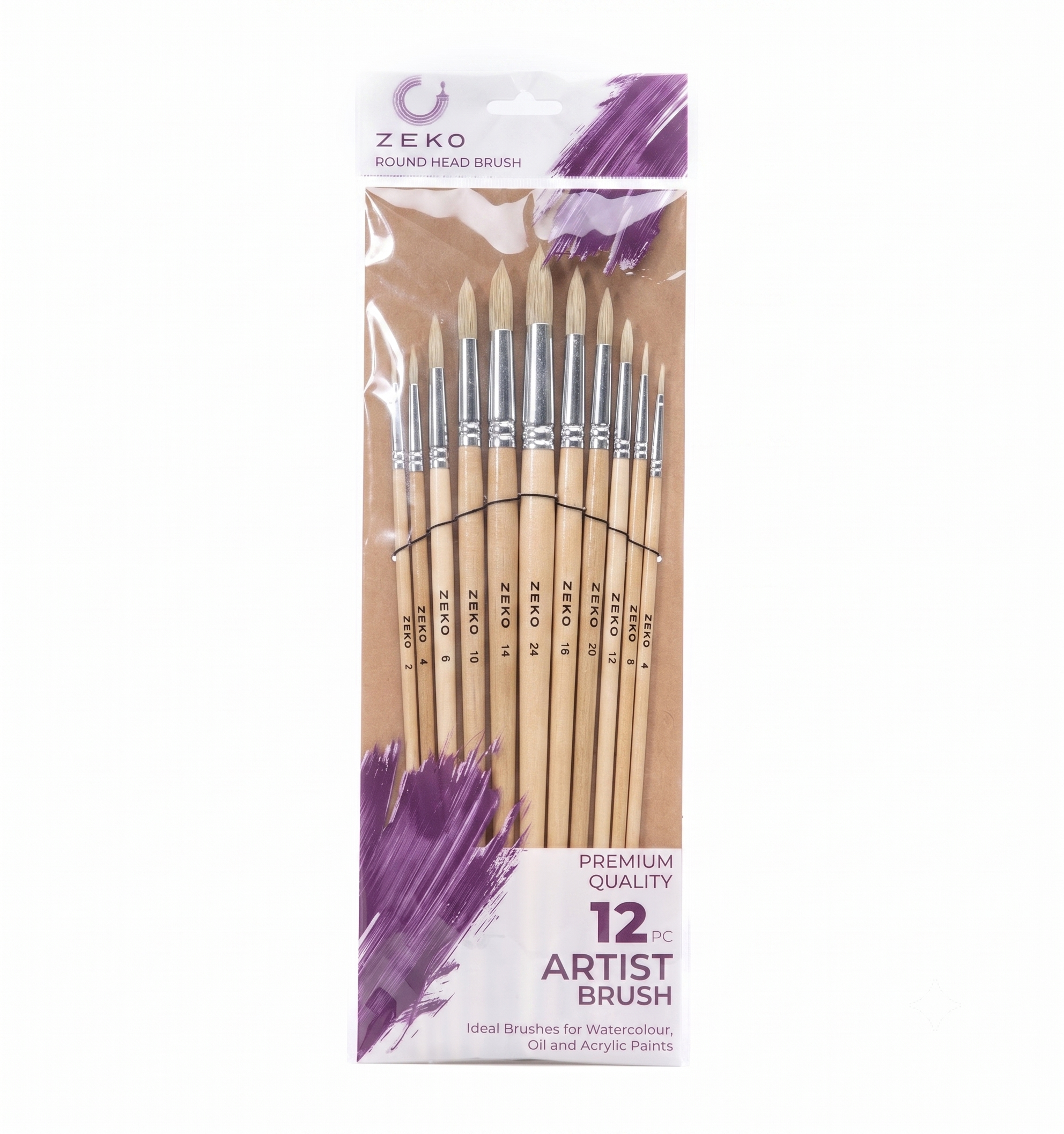 ZEKO Fine Detail Round Head Artistic Brush