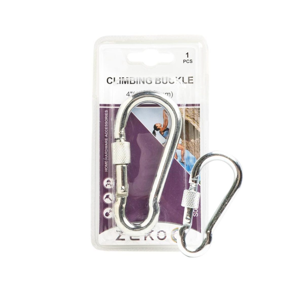 ZEKO Locking Climbing Buckle Carabiner 4"