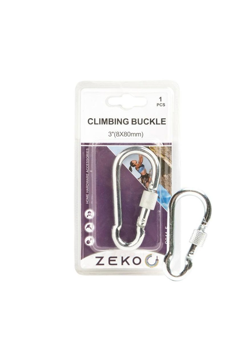 ZEKO Locking Climbing Buckle Carabiner 3"