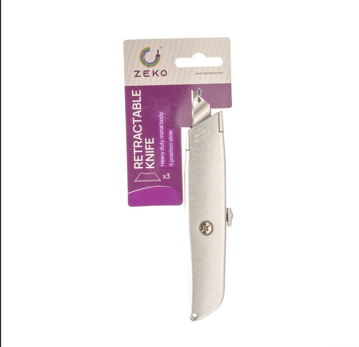 ZEKO Heavy-Duty Metal Retractable Utility Knife