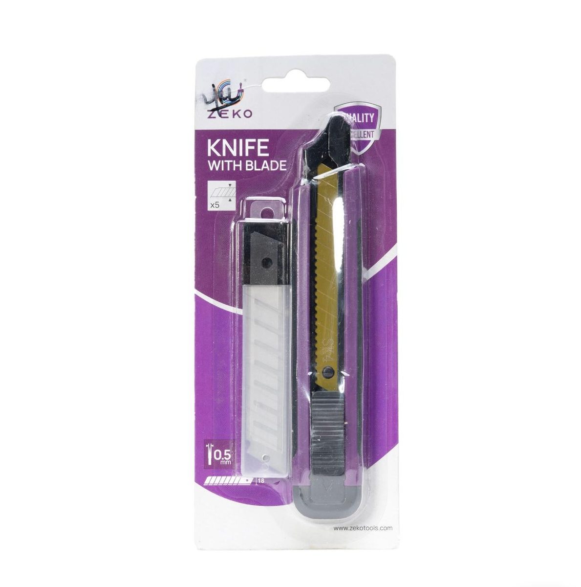 ZEKO Professional 18mm Snap-Off Cutter Knife Pack