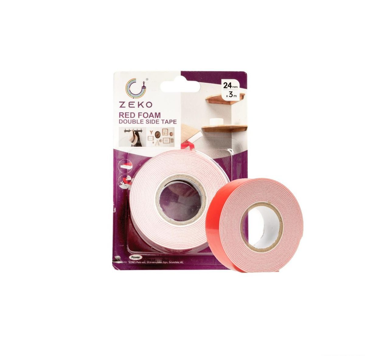 ZEKO Red Foam Double Sided Tape (24mm)